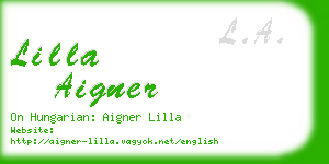 lilla aigner business card